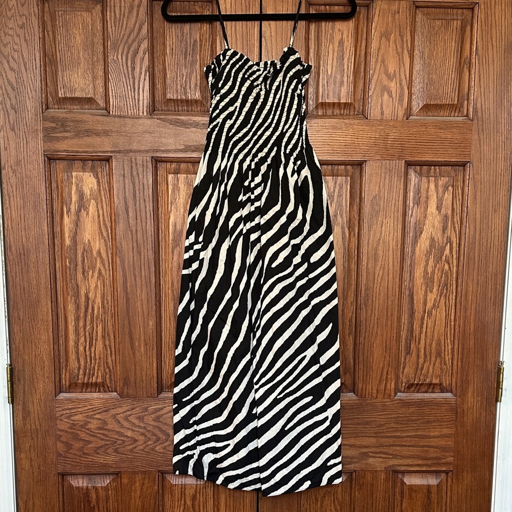 H&M Zebra Print Midi Dress